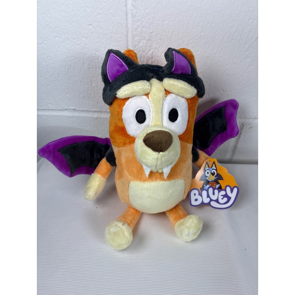 Bluey Halloween Vampire Bingo Plush Moose Toys 8 Inch Stuffed Animal Bat Wings